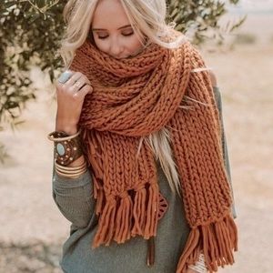 Three birds nest Desert Cozy Chunky Oversized Scarf